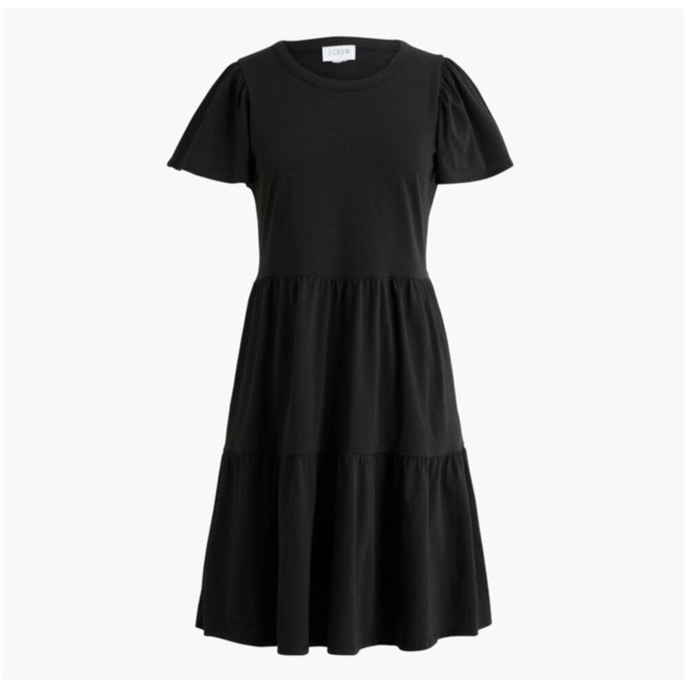 J Crew Knit Tiered 100% Cotton Mini Dress US Women's M